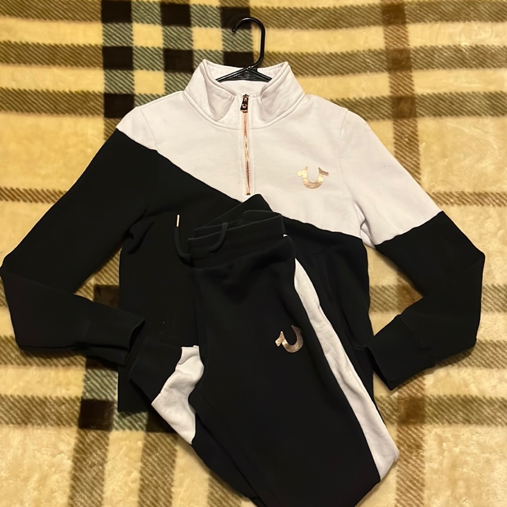 True Religion Black and White Tracksuit